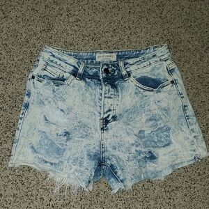 Great Smoky Los Angeles Distressed Stretch Blue Denim Shorts